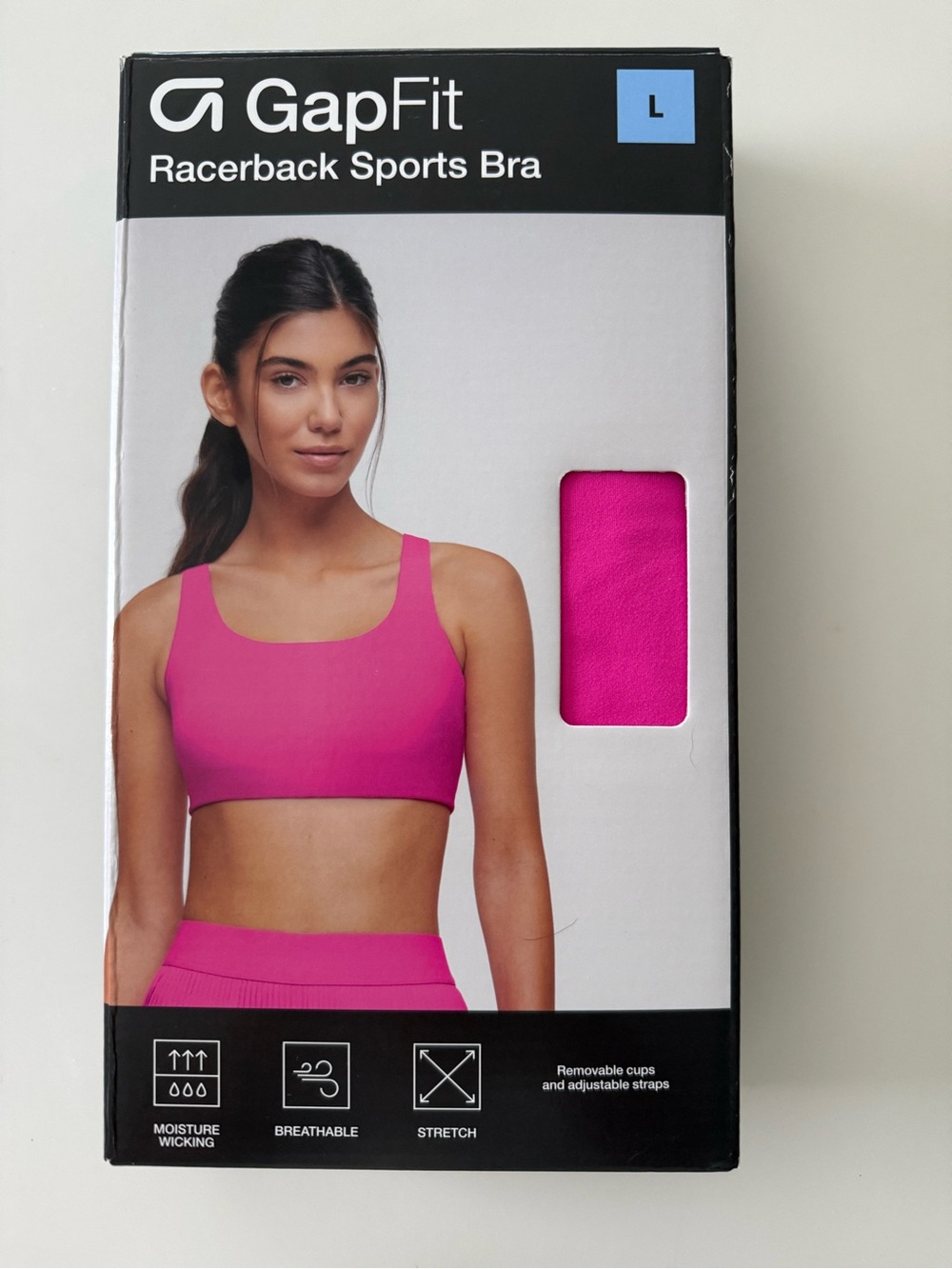 GAP GapFit Racerback Sports Bra - Hot Pink